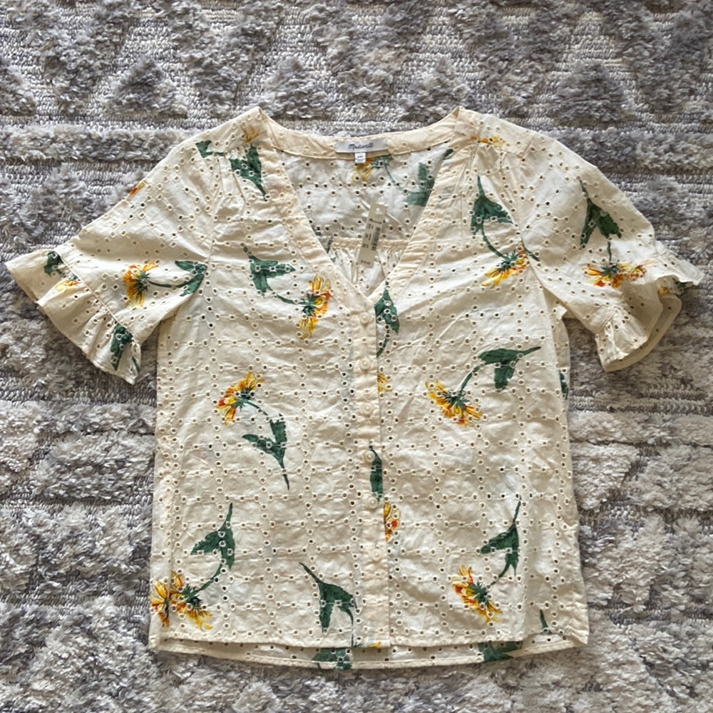NWT Madewell embroidered shirt